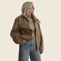 MAVYN BEIGE - Blouson tendance à col montant