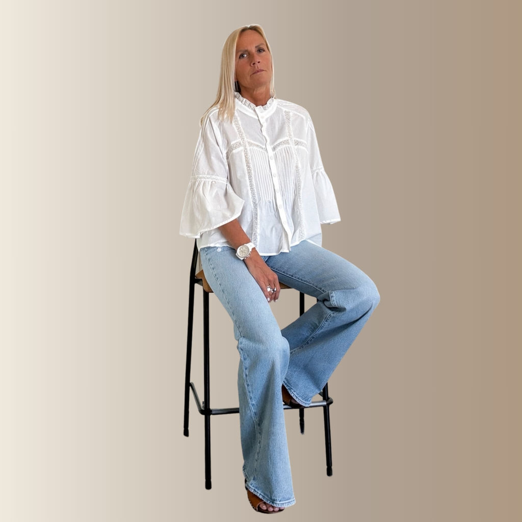 NYLA BLANCHE – Chemise en voile de coton