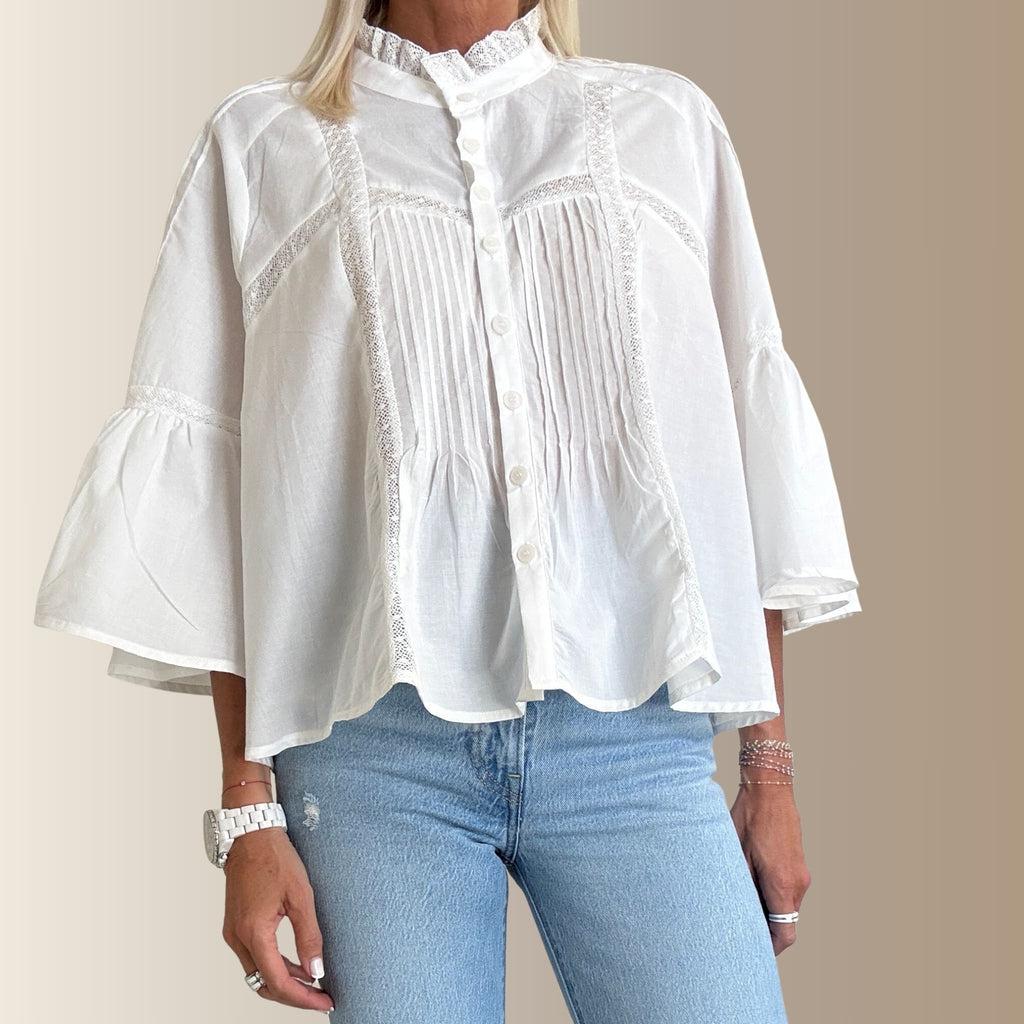 NYLA BLANCHE – Chemise en voile de coton