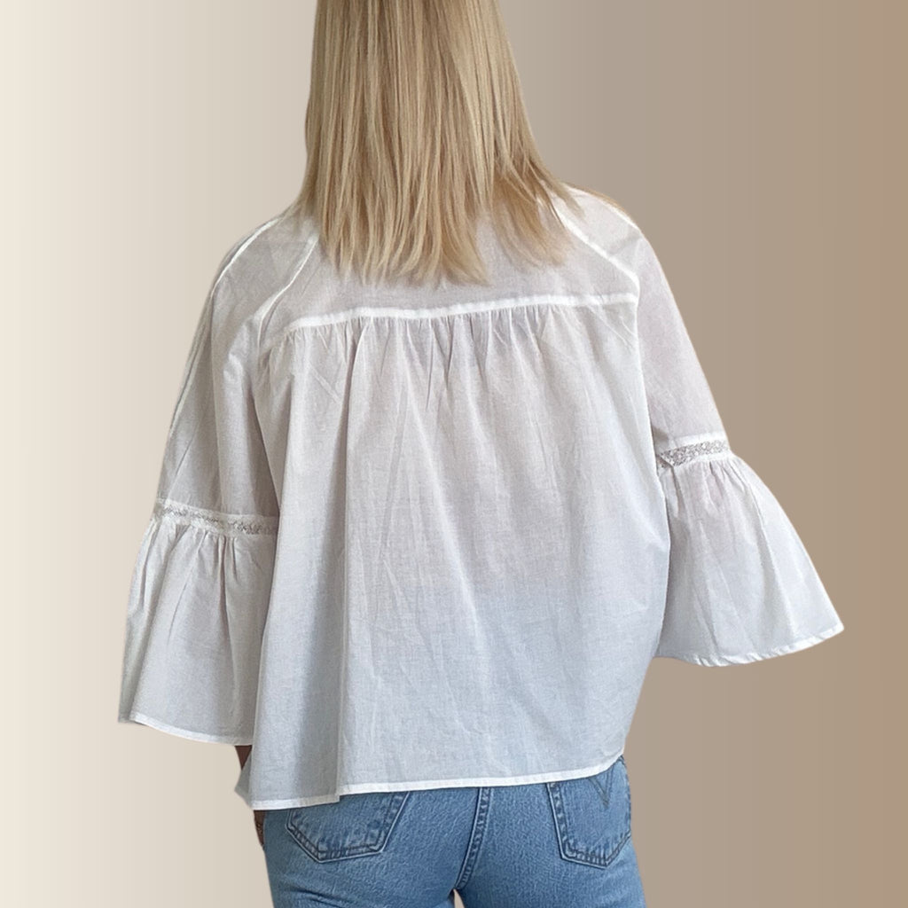 NYLA BLANCHE – Chemise en voile de coton