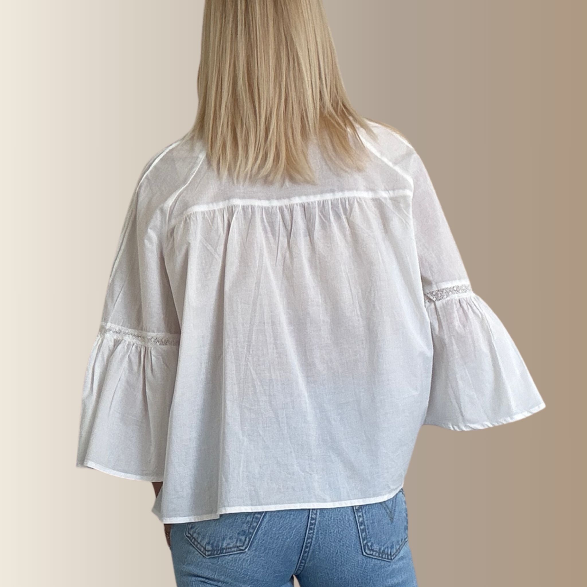 NYLA BLANCHE – Chemise en voile de coton