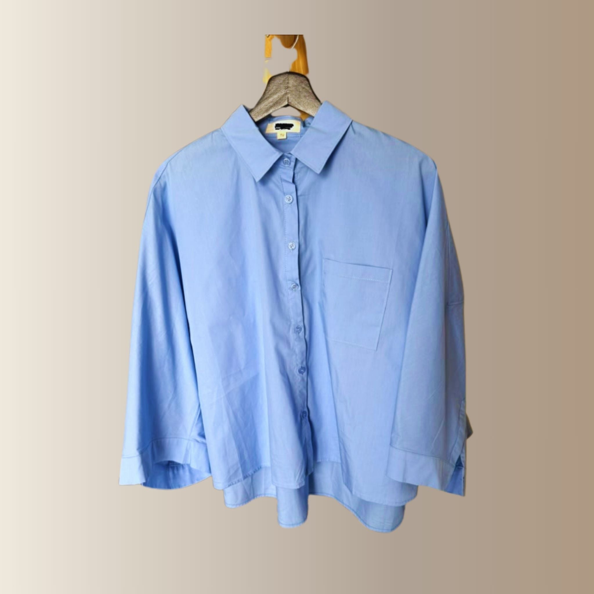 MIA BLEUE – Chemise courte oversize