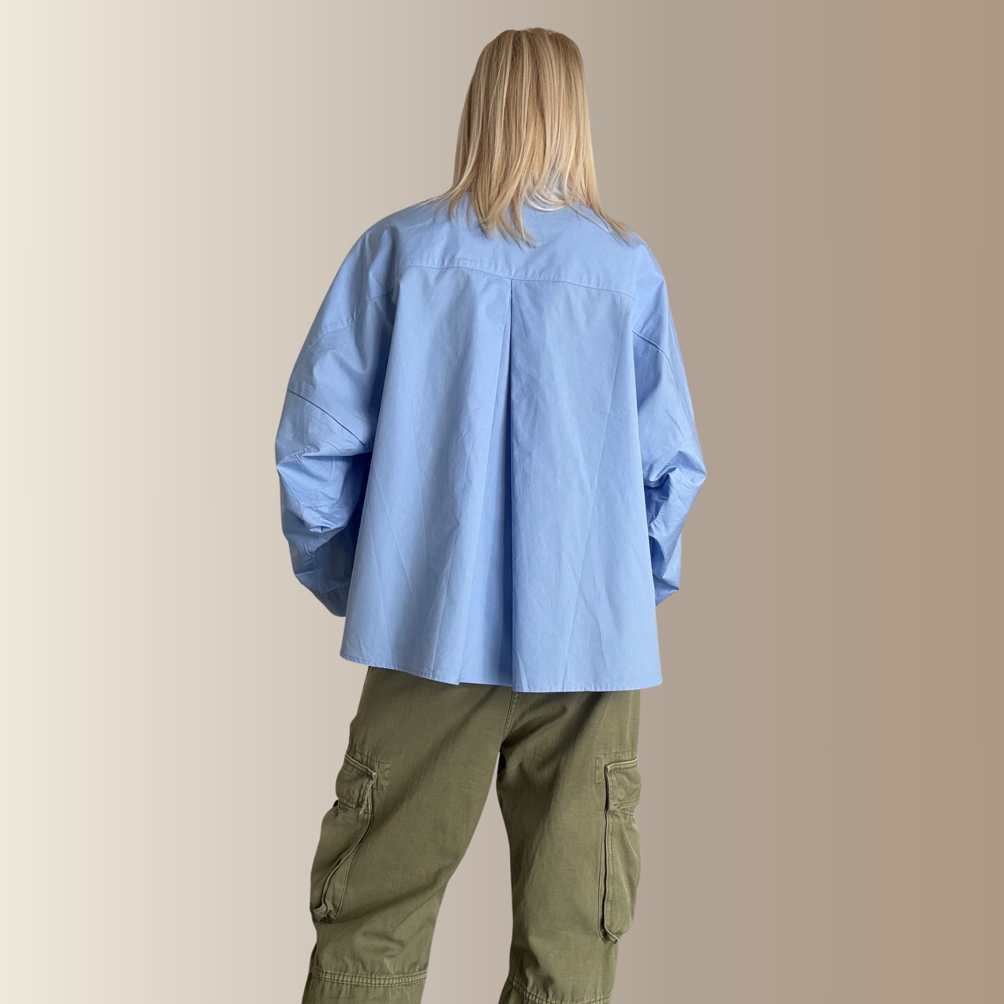 MIA BLEUE – Chemise courte oversize