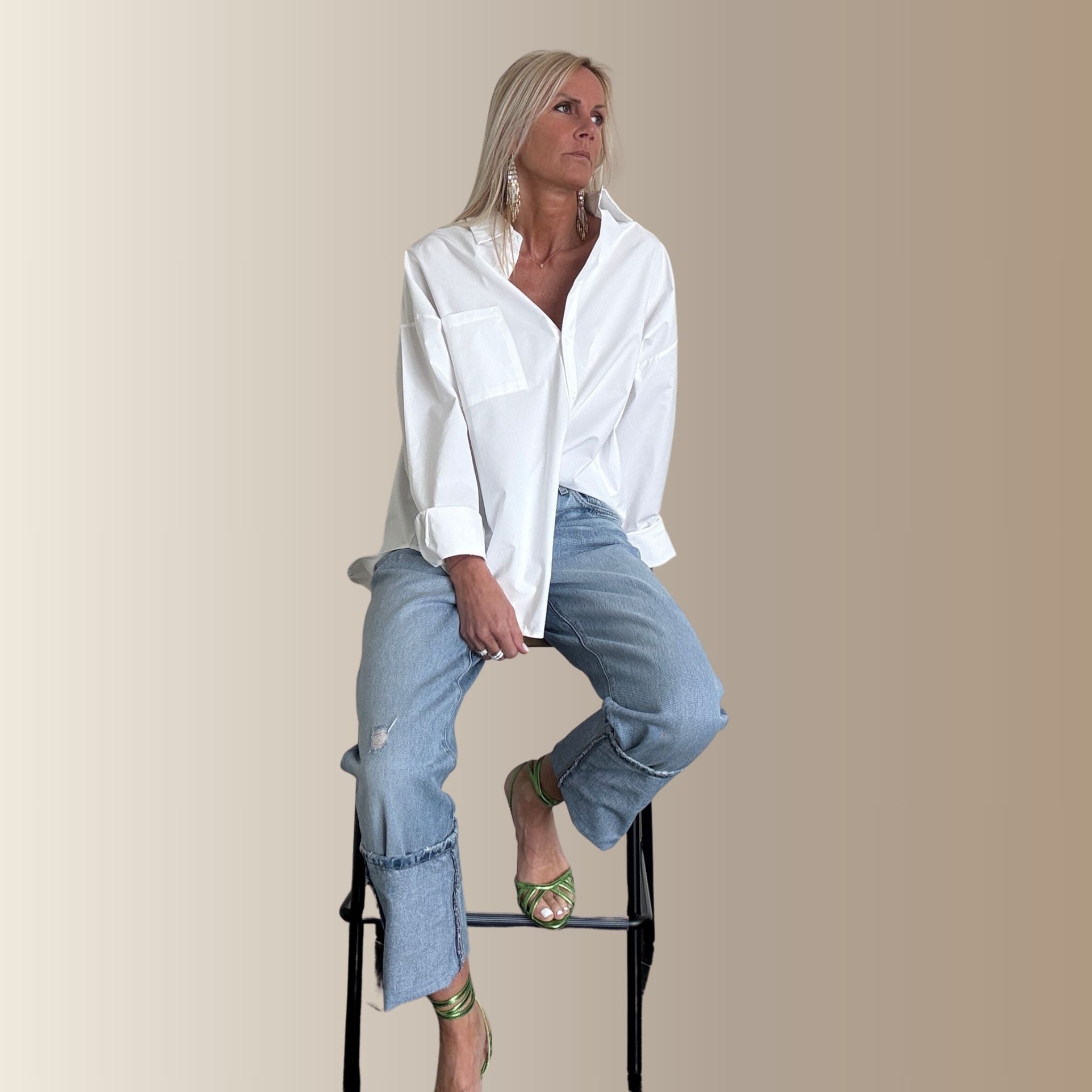 THÉLYA BLANCHE– Chemise oversize