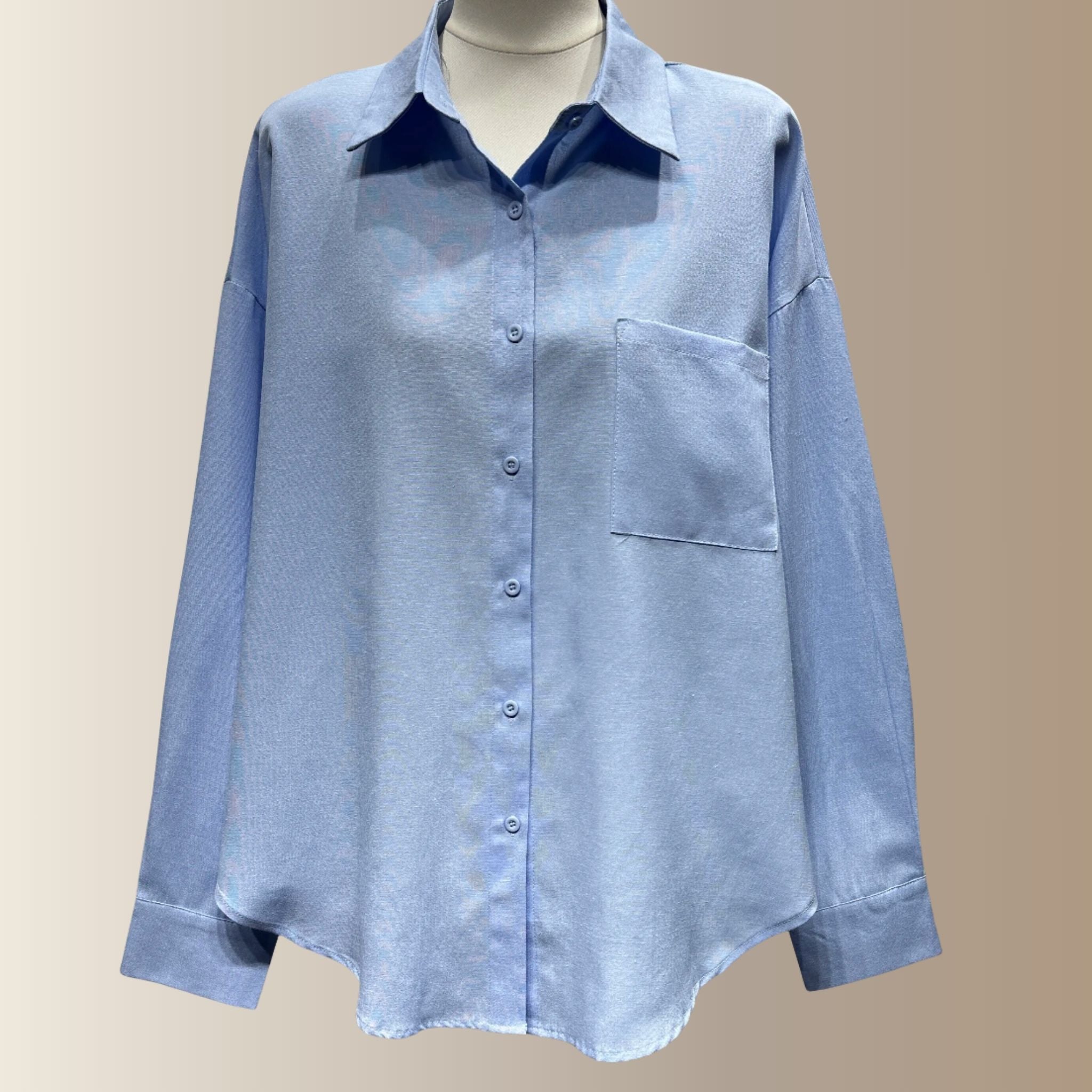 THÉLYA BLEUE – Chemise oversize