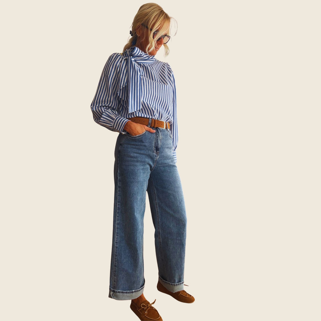 Blouse Alenya rayée bleue