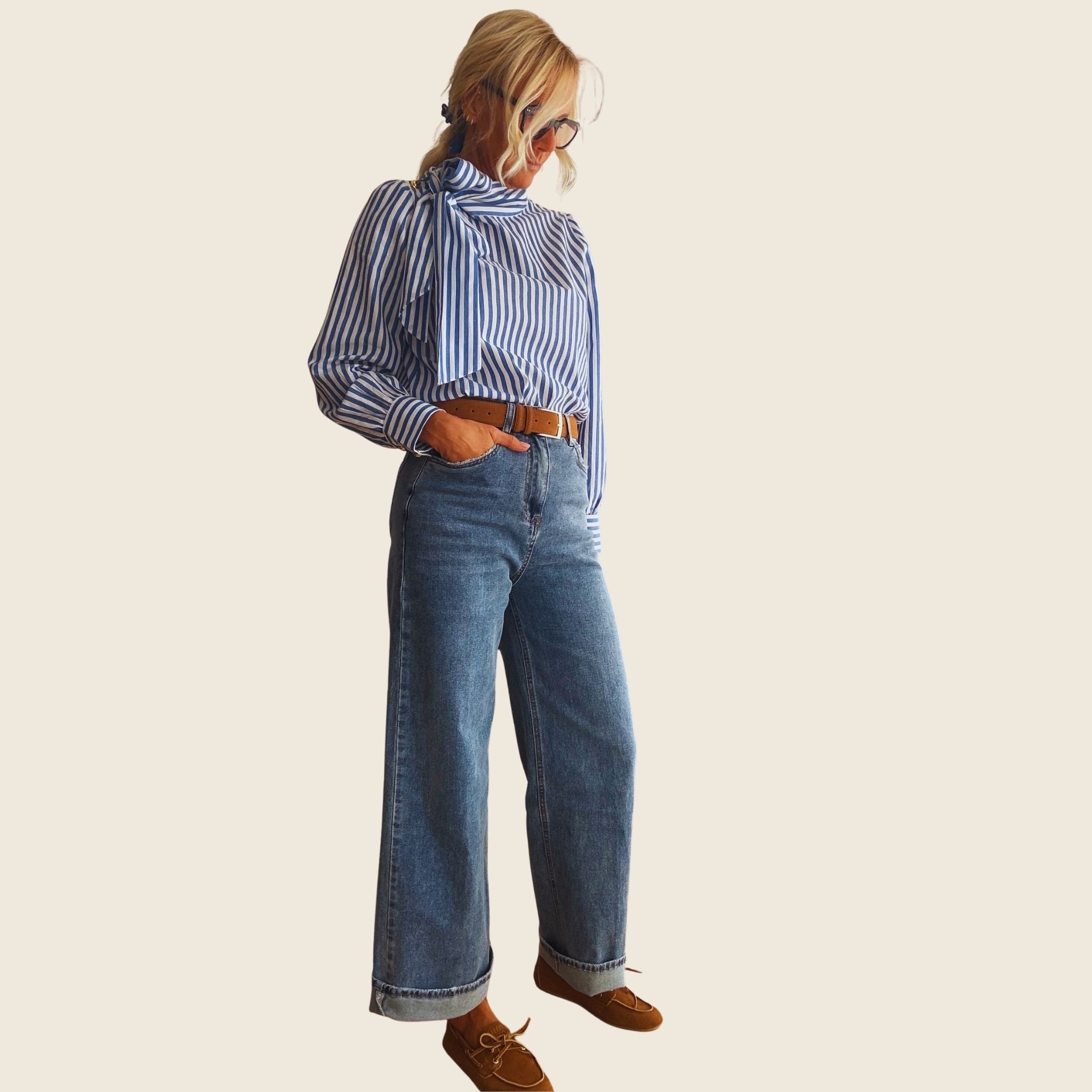 Blouse Alenya rayée bleue