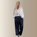 NAURA BLANCHE – Chemise en soie oversize