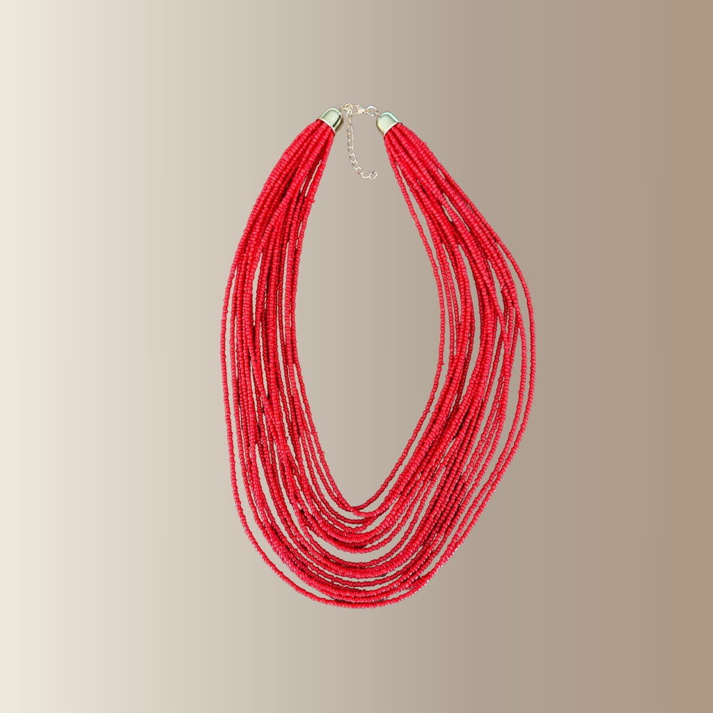 RUBEN ROUGE – Collier de perles multirang