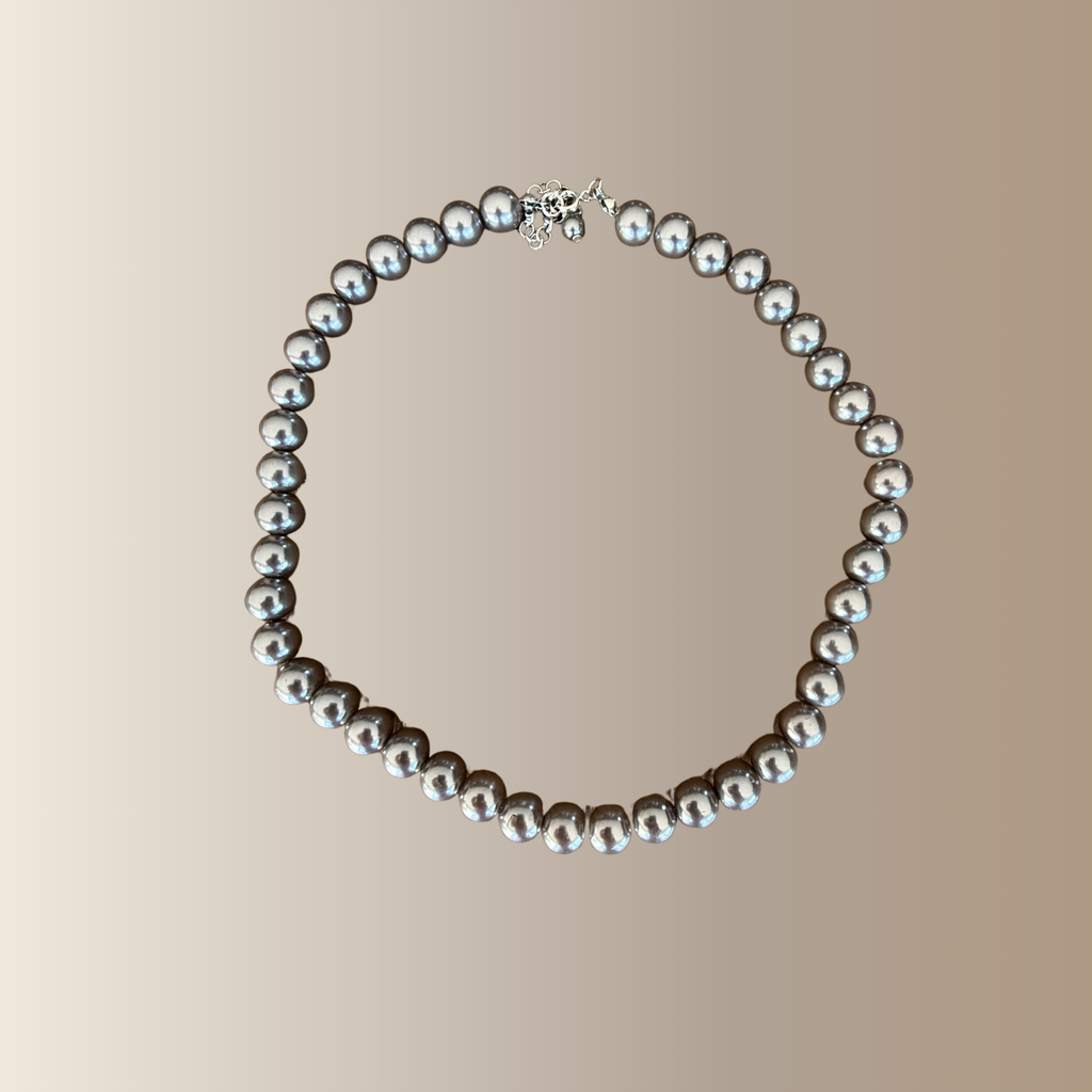 SIREL GRIS – Collier de perles
