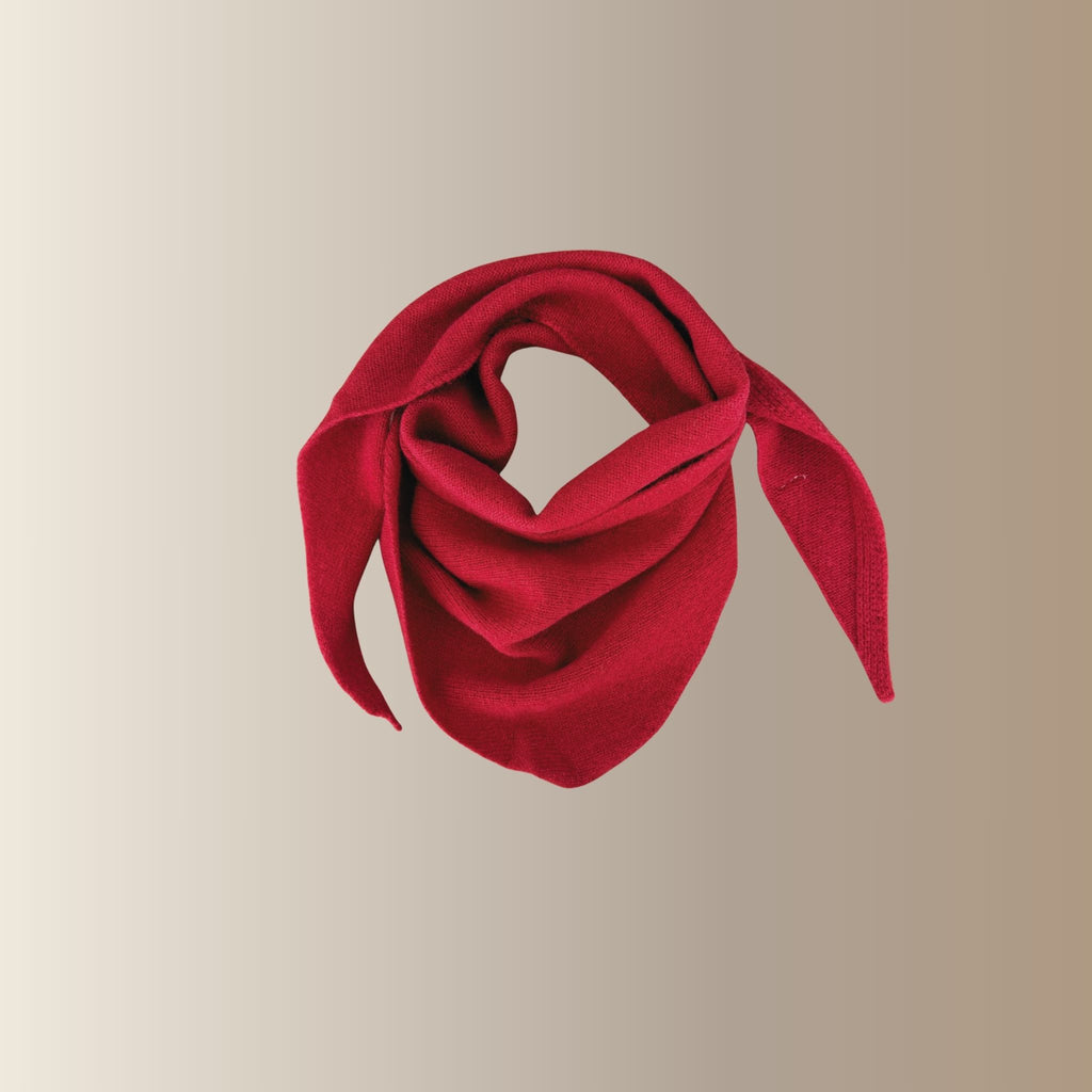 IRÉLIA ROUGE – Petite écharpe triangle en laine
