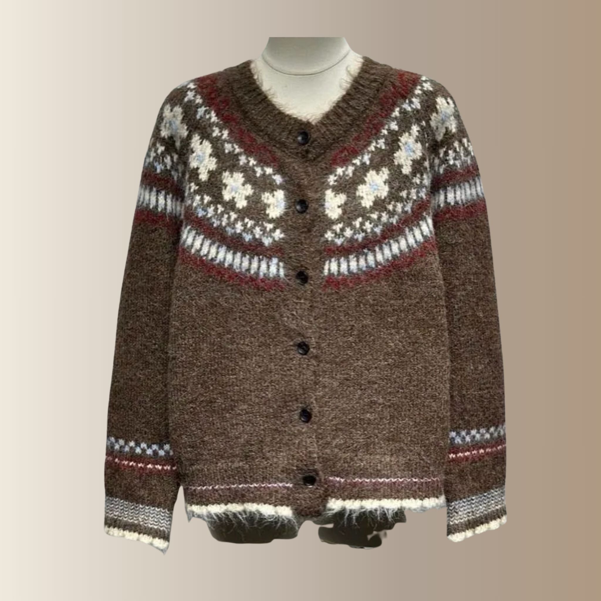 NESTOR MARRON – Gilet jacquard