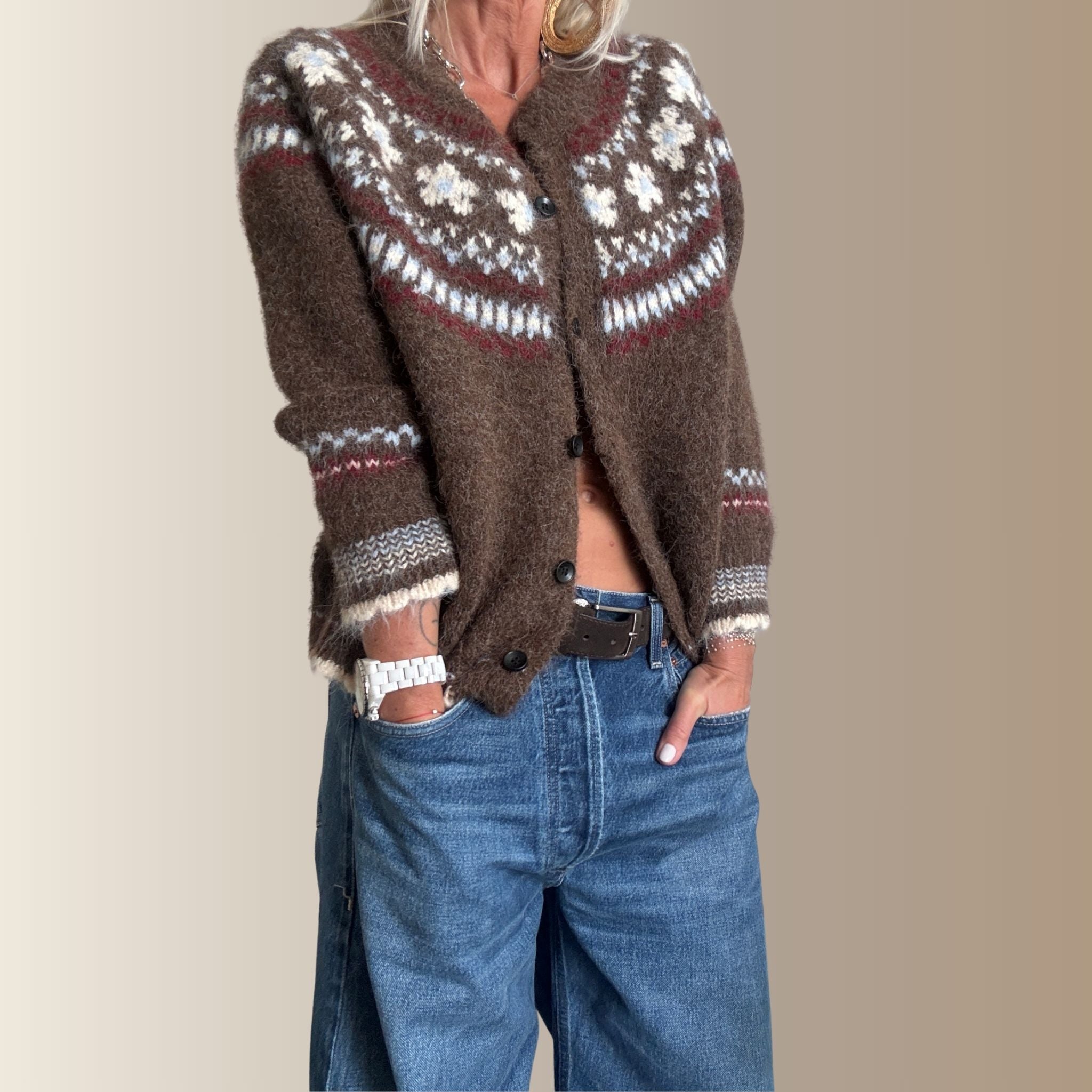 NESTOR MARRON – Gilet jacquard