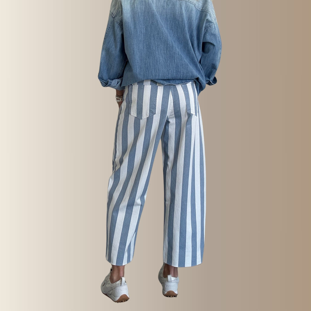 GASTON RAYÉ BLEU – Jean barrel