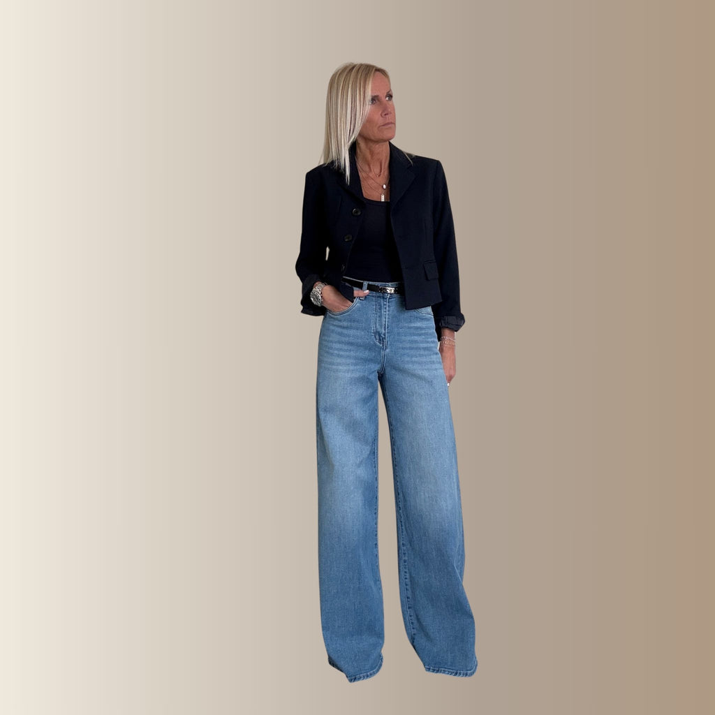 ÉLIO BLEU CLAIR – Jean wide leg