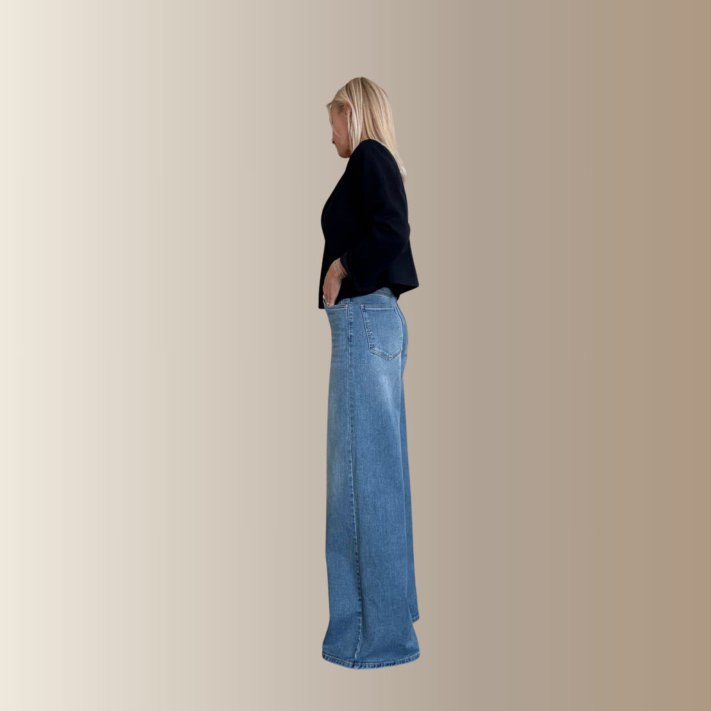 ÉLIO BLEU CLAIR – Jean wide leg