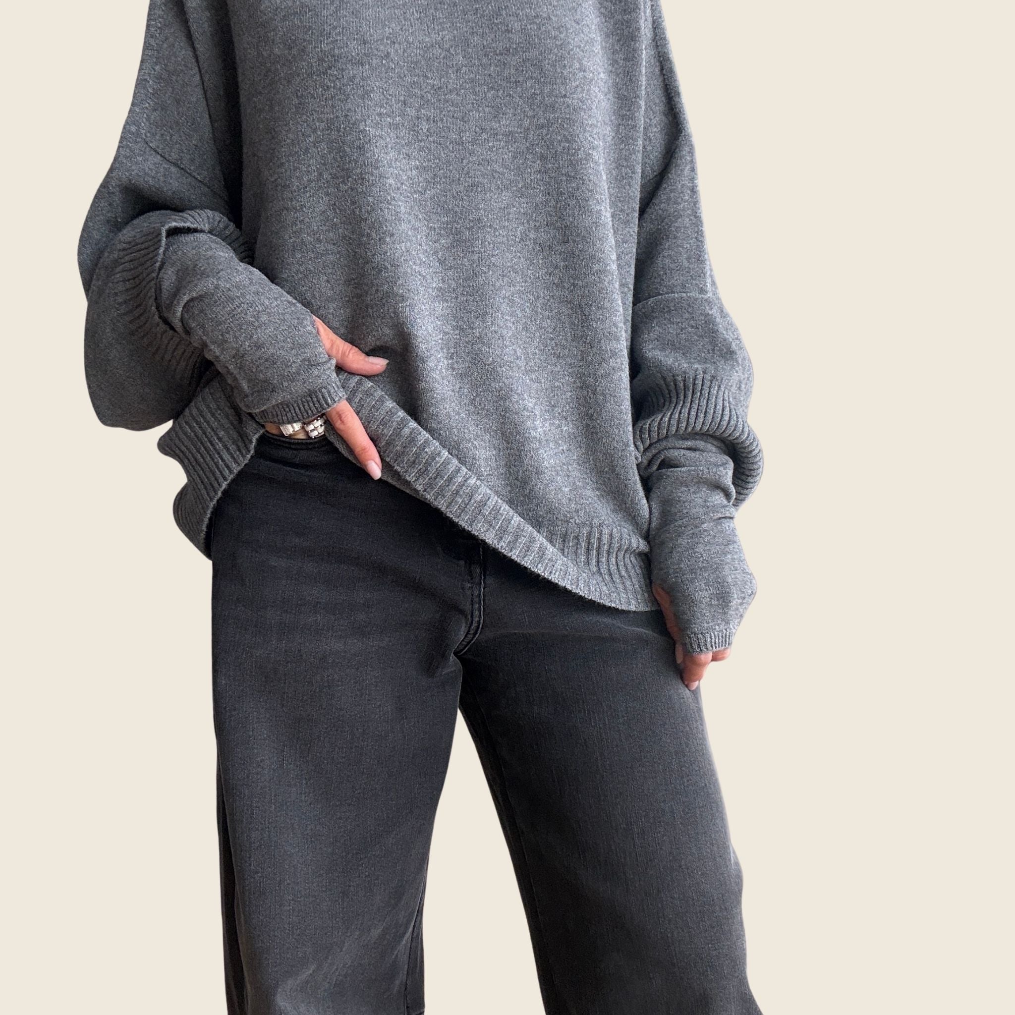 Mitaines Auralie gris foncé