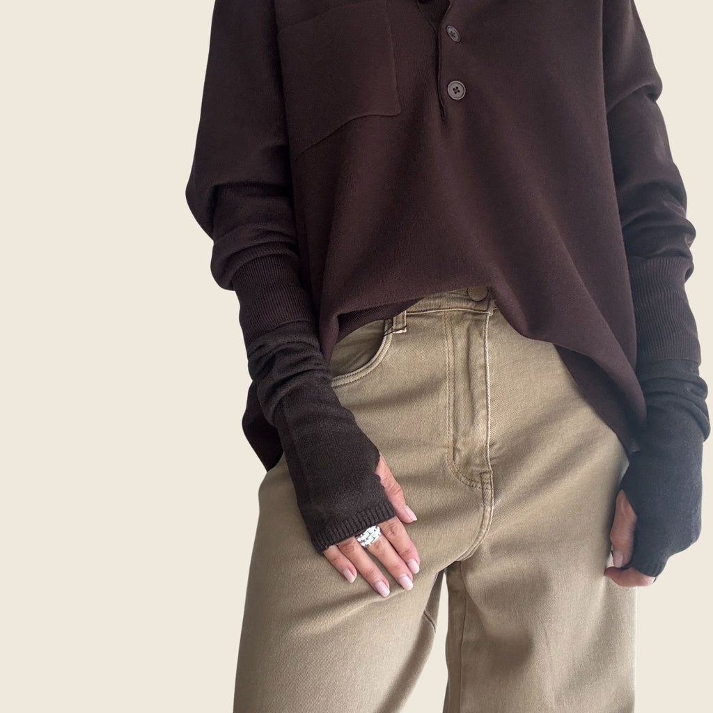 Mitaines Auralie marron