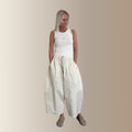 GUSTAVE ÉCRU – Pantalon barrel oversize