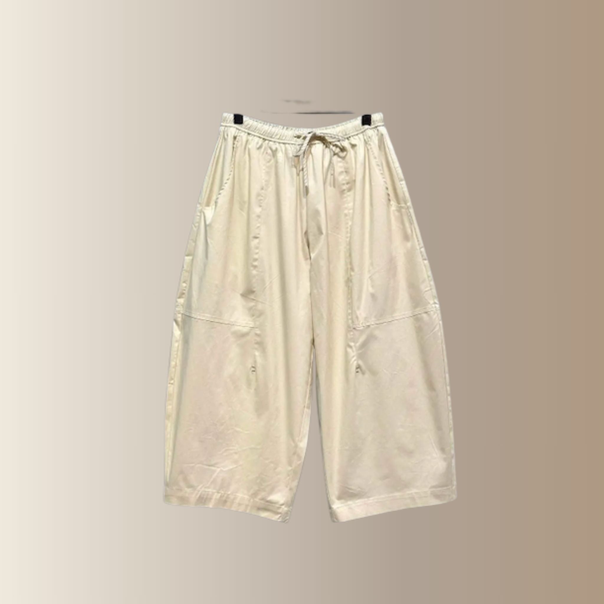 GUSTAVE ÉCRU – Pantalon barrel oversize