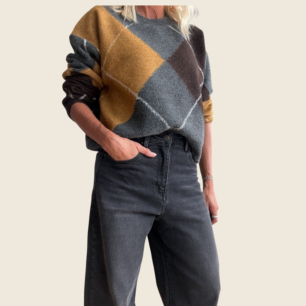 Pull Celyr gris/marron