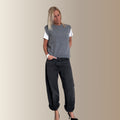 ERNEST GRIS – Pull sans manches en baby alpaga