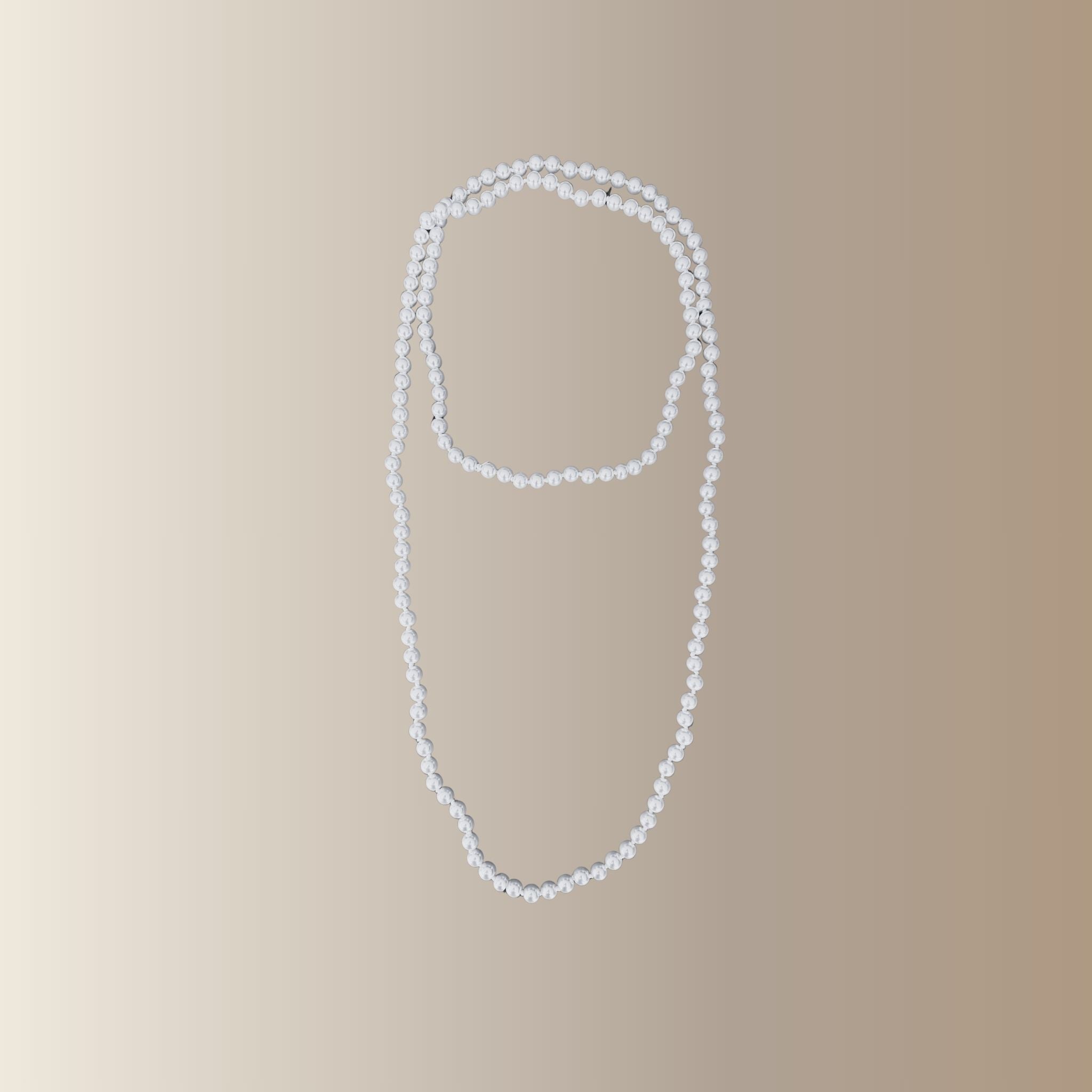 EDEN BLANC – Sautoir perles