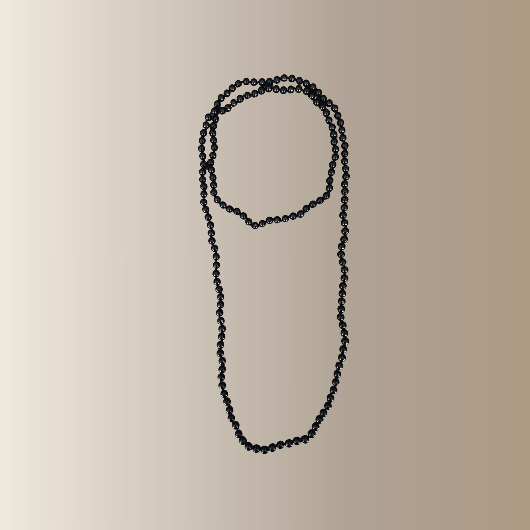 EDEN NOIR – Sautoir perles