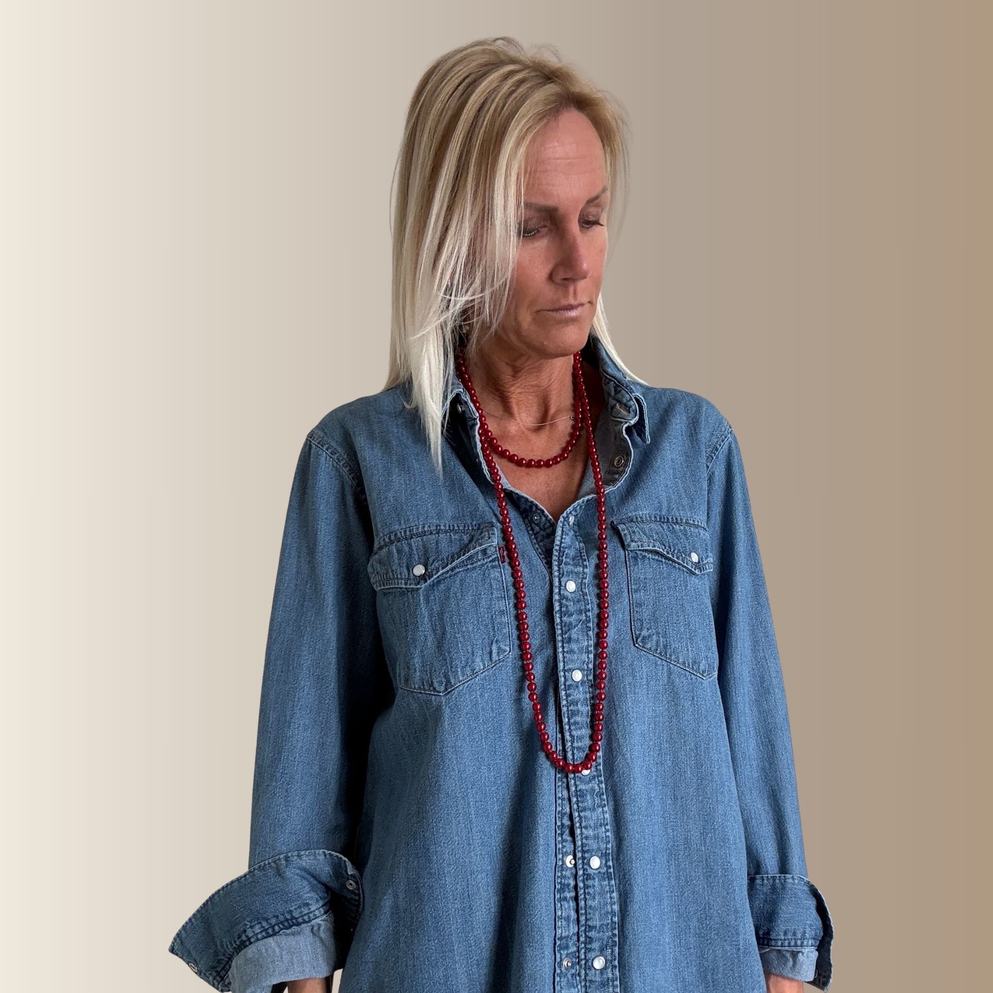 EDEN ROUGE– Sautoir perles