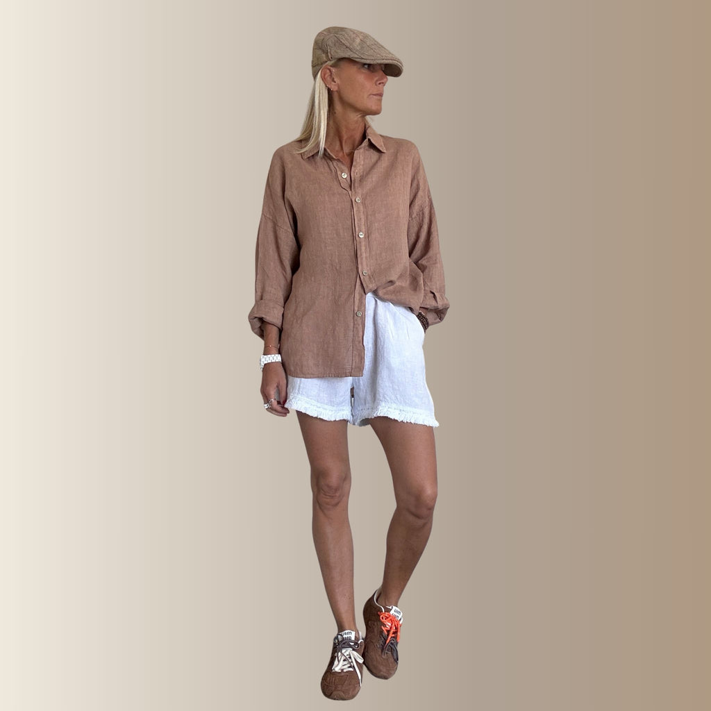 NINO BLANC – Short en lin