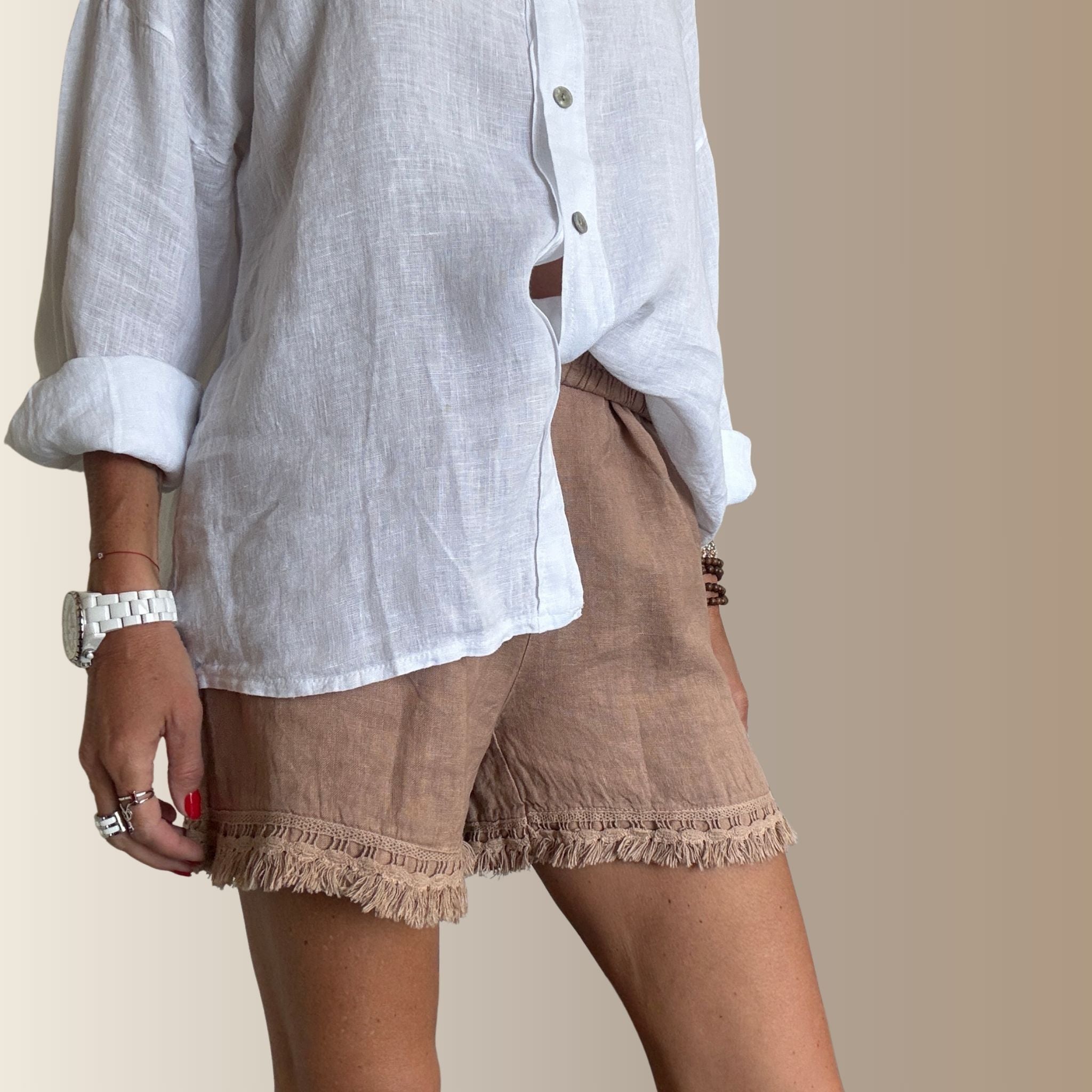 NINO MARRON CLAIR– Short en lin