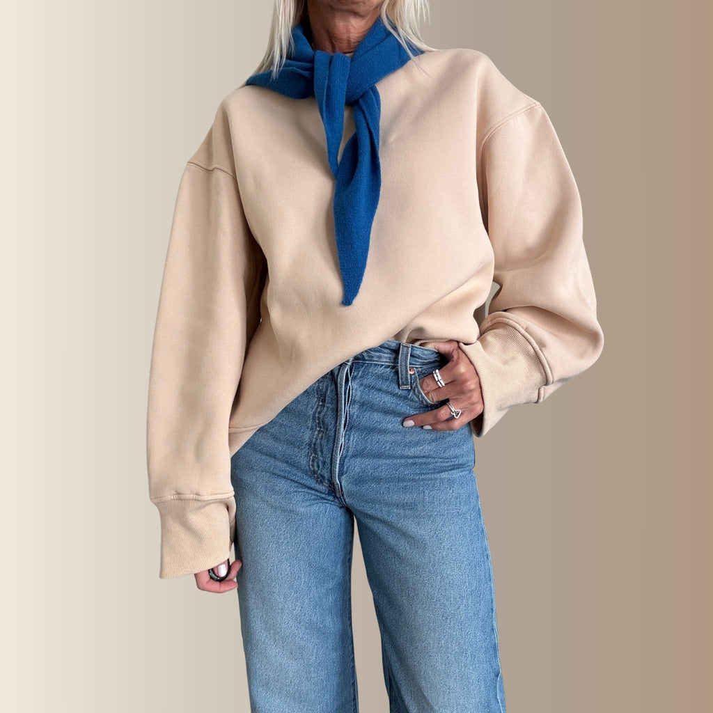 THALOR BEIGE - Sweat oversize