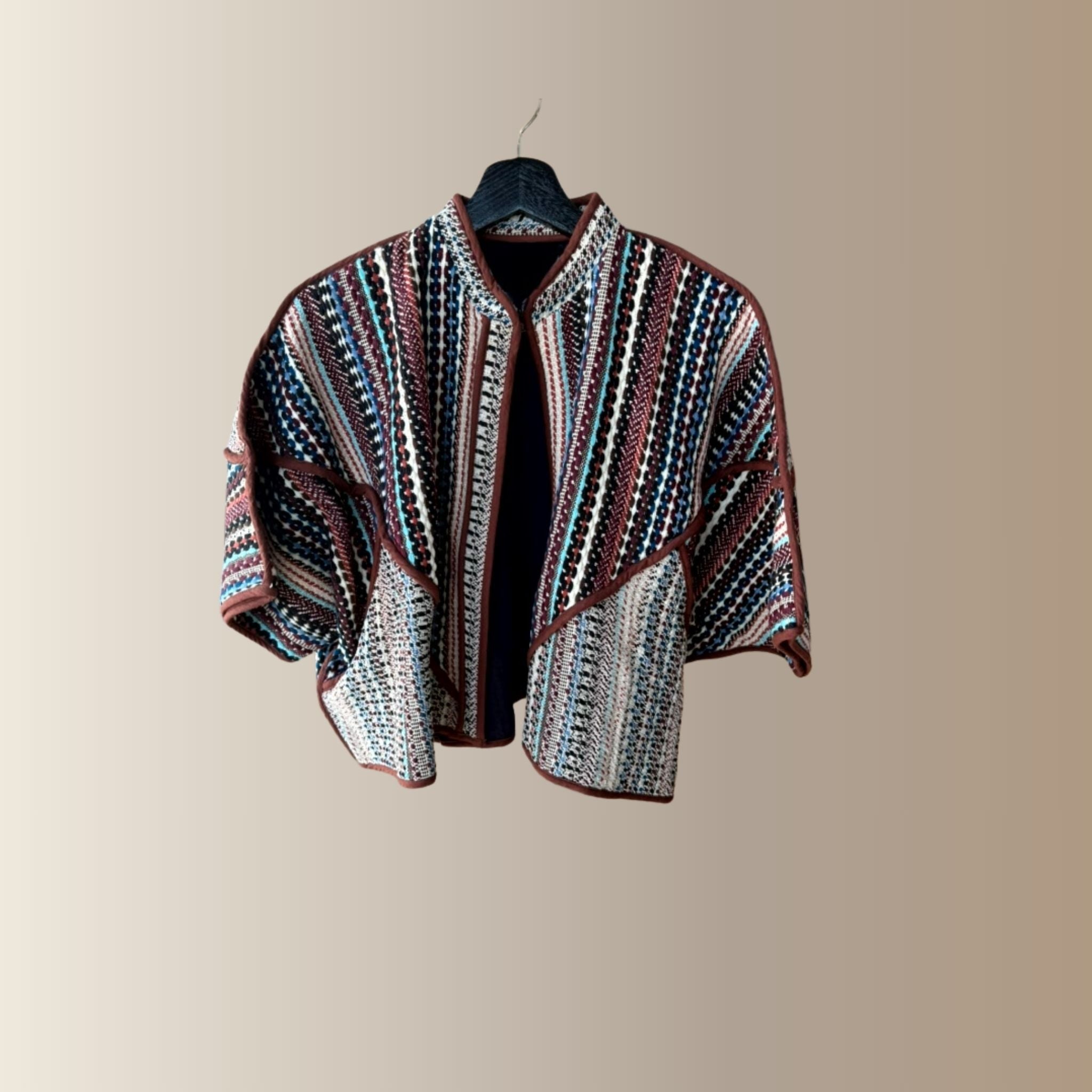 NOVALYA MULTICOLORE - Veste cape ethnique
