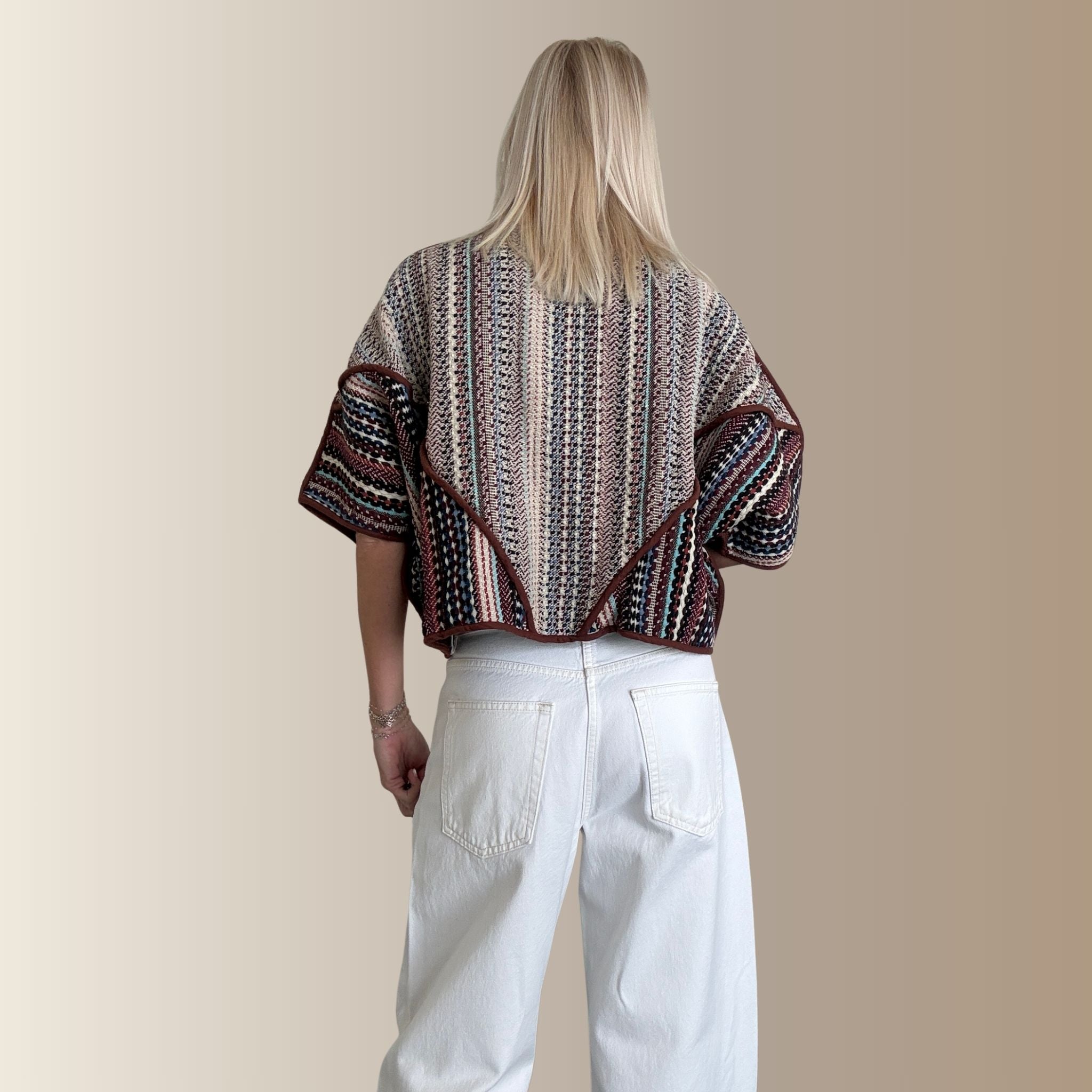 NOVALYA MULTICOLORE - Veste cape ethnique