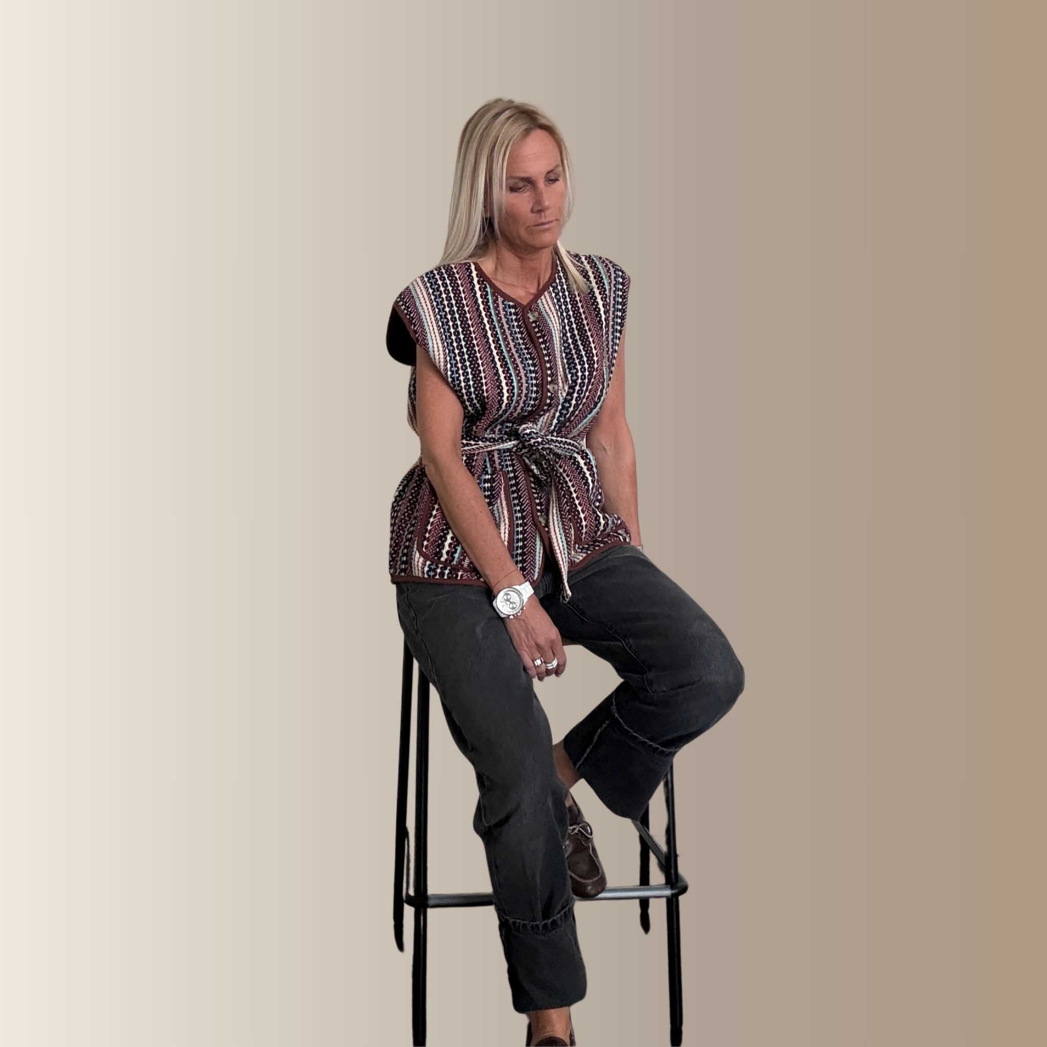 NAVARO MULTICOLORE - Veste sans manches ethnique